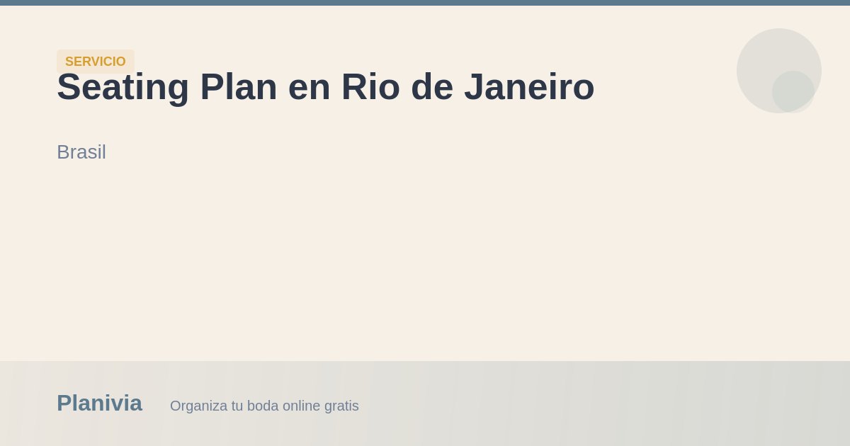 Seating Plan en Rio de Janeiro | Brasil | Planivia